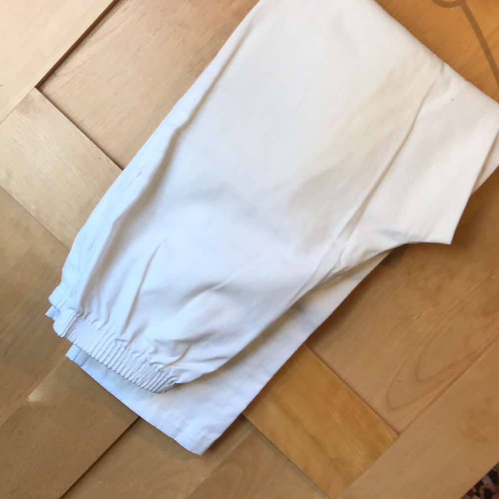 White canvas pants